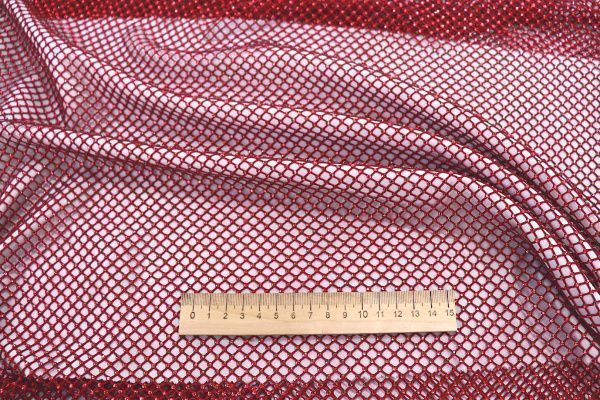 Сетка со стразами/бордовый SSR-724/C#6