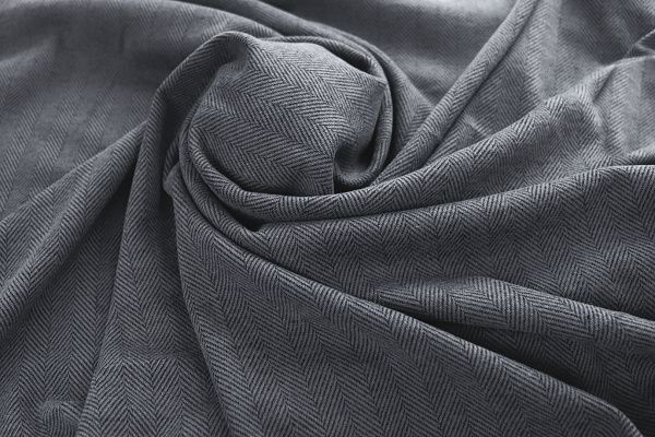 Пальтовый трикотаж "Елочка"/серый 3997-PY/C#1