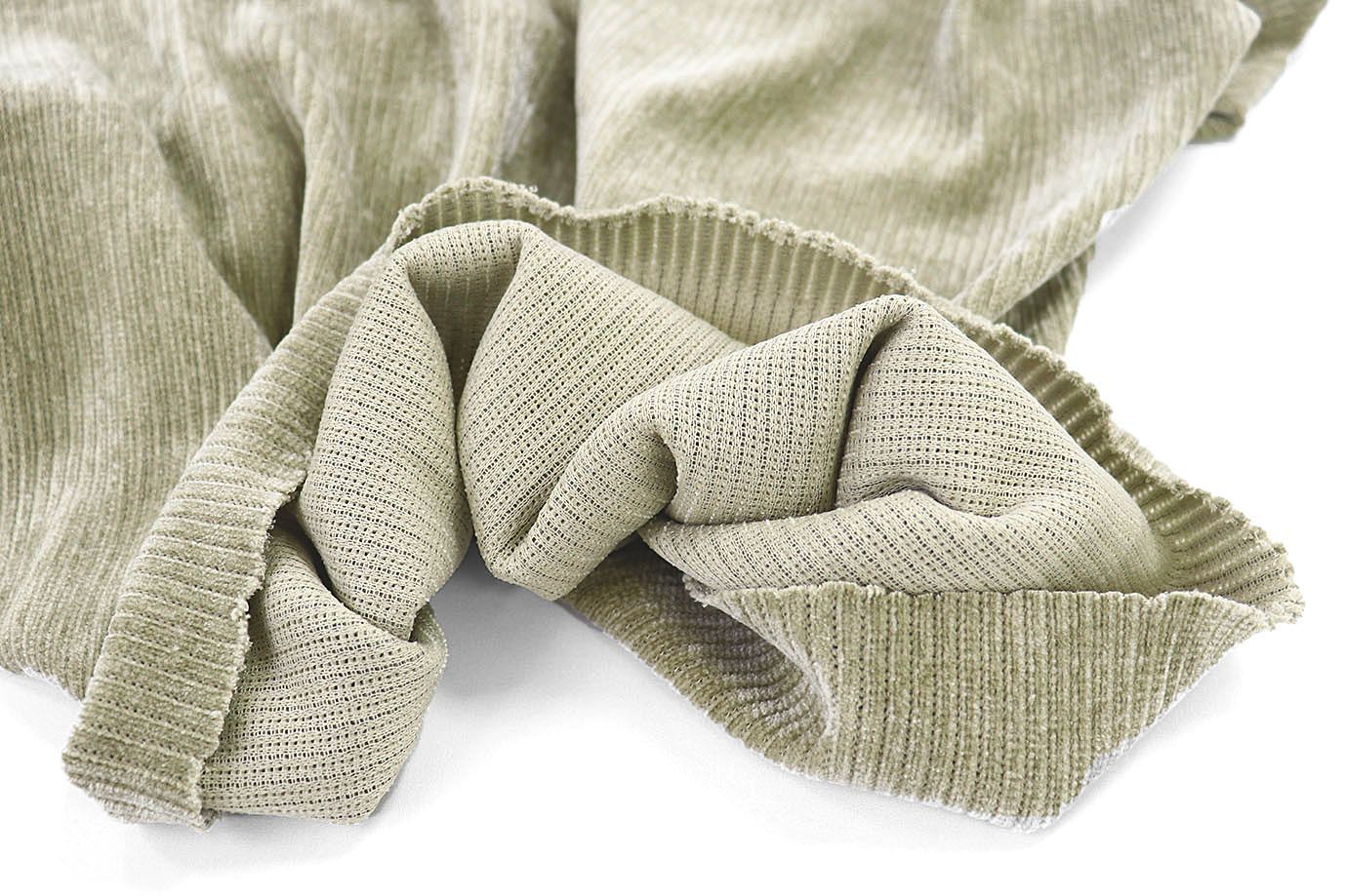 Трикотаж вельвет/болотный VT-11456/C#2