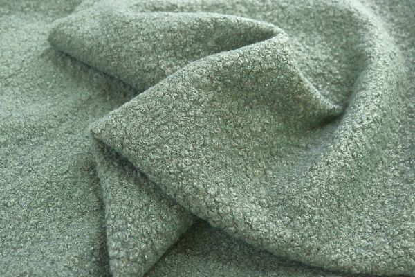 Пальтовая ткань "Букле"/мятный 7416/C#7