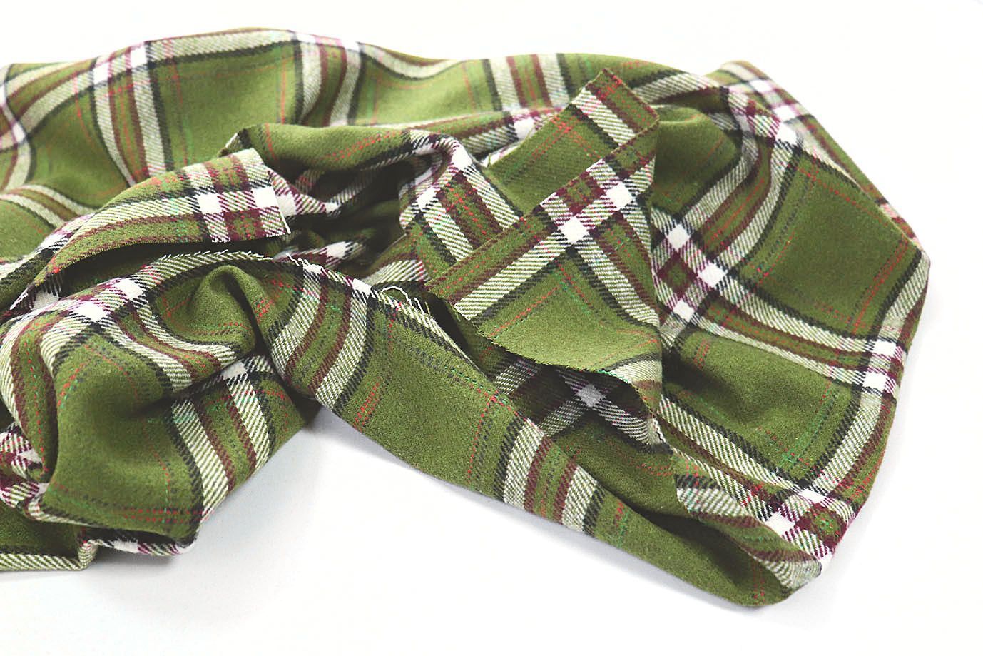 Пальтовая ткань клетка/зеленый 906-820/C#4