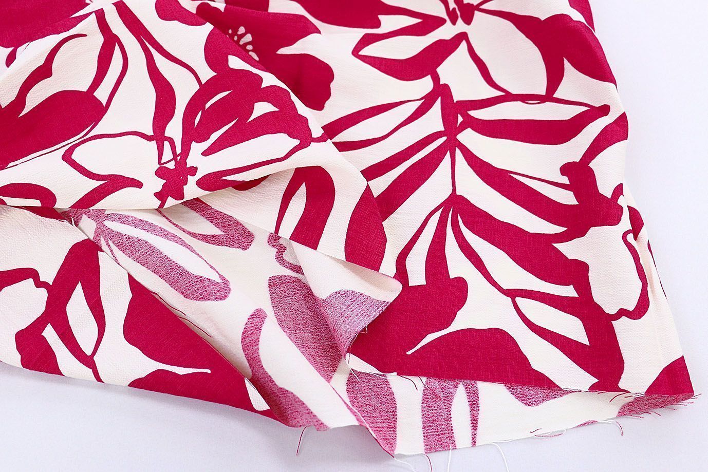 Лен БОХО принт/красный на белом 3815-PY/D#3/C#3