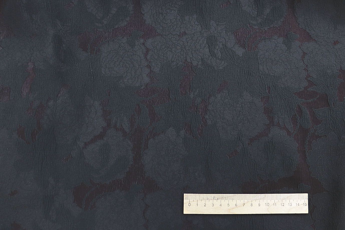 Шелк жаккард/цветы черные на коричневом 4029-PY/D#1/C#3 (12233)