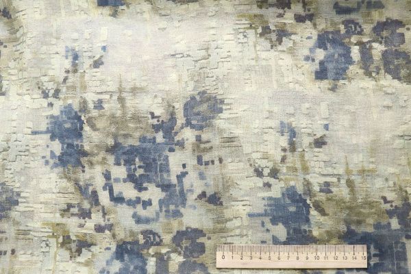 Вуаль принт/цветы сизо-песочные на сером 4100-PY/D#1/C#1