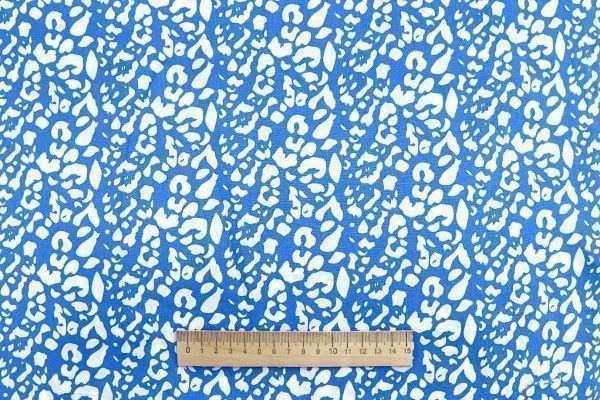 Штапель принт/бело-синий 1374-PY/D#40/C#4