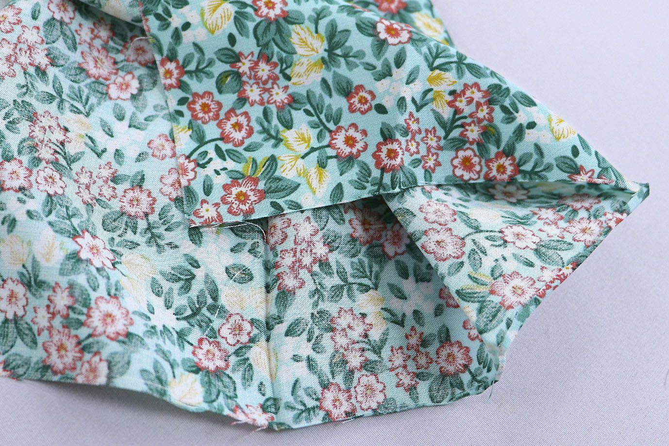 Штапель принт/цветы желто-оранжевые на бирюзовом 3860-PY/D#26/C#5