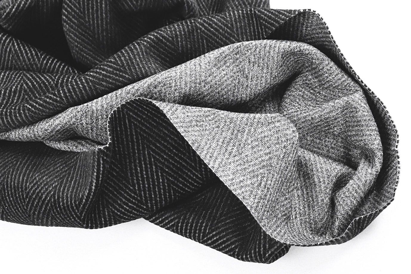 Пальтовая ткань "Диагональ"/полоска на черном 1417-PY/D#2/C#2 (7619)