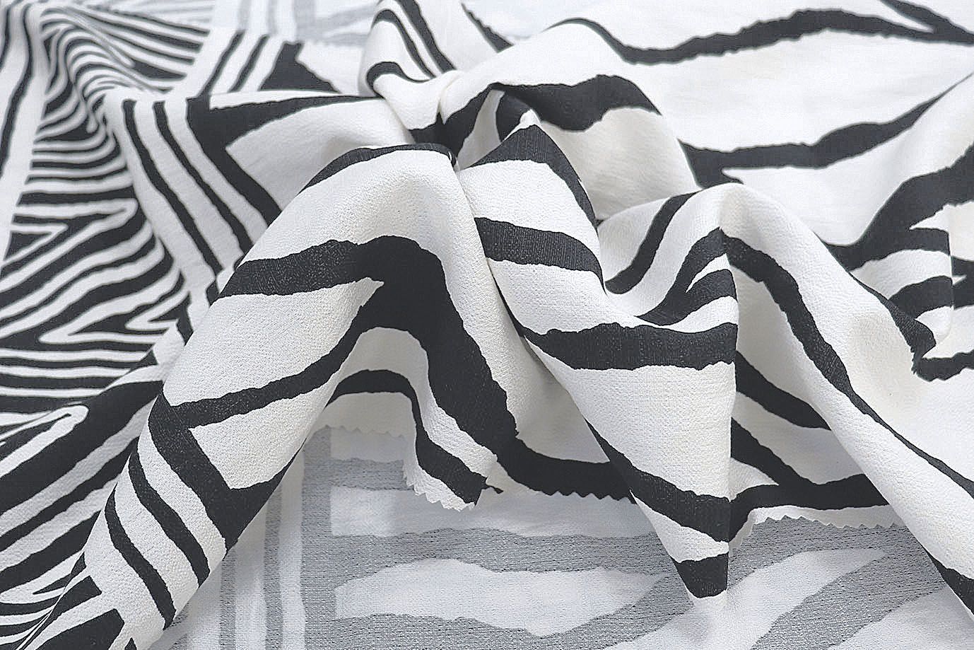 Лен БОХО принт/черно-белый 3879-PY/D#5/C#1