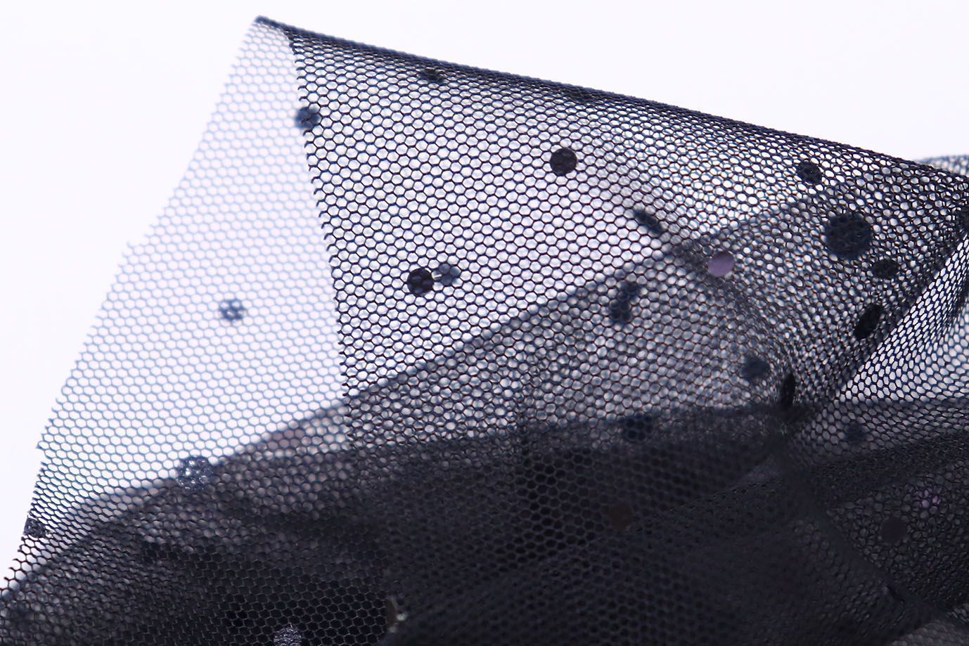 Сетка с пайетками/черный SS-26264/D#1/C#10 (ярд)