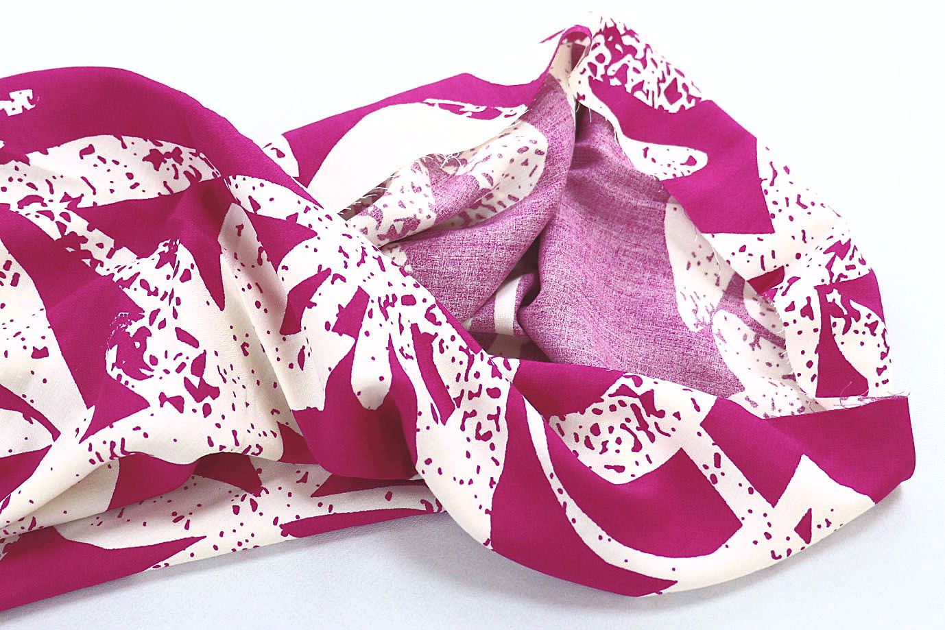 Штапель принт/белый на малиновом 3858-PY/D#8/C#2