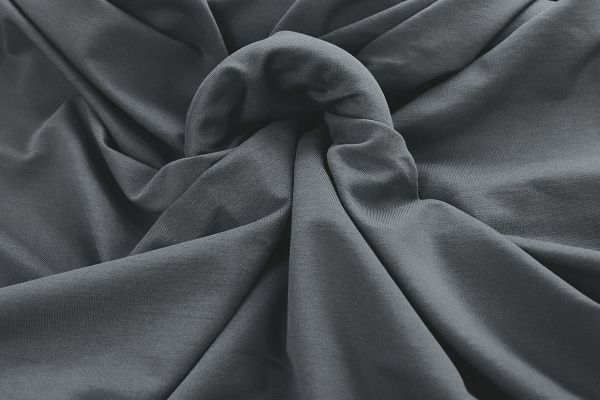 Трикотаж футер 2х нитка/темно-серый 0246/C#т.серый 19-4010TPX