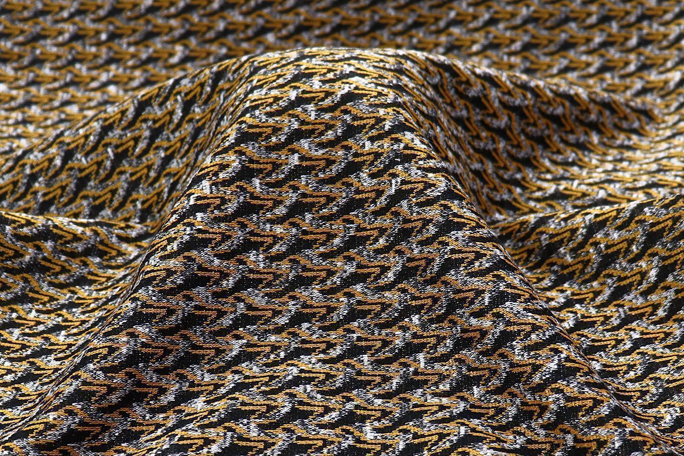 Трикотаж жаккард принт/желто-серый 3257-22-PY/D#16/C#2