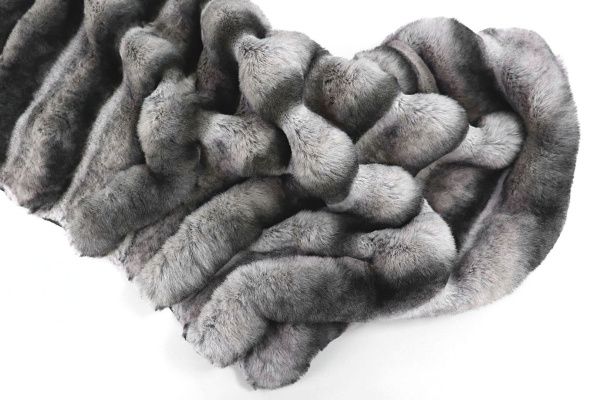 Искусственный мех "Шиншилла"/черно-бело-серый 287-2207647/C#Black.white.grey