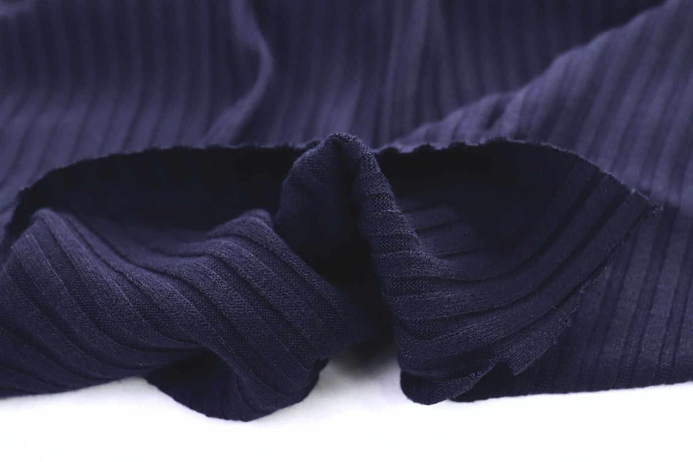 Трикотаж "Рибана"/темно-синий VT-10289/C#7