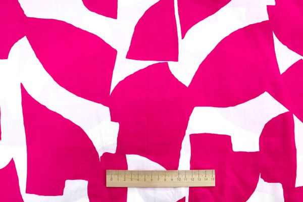 Штапель принт/бело-розовый 1374-PY/D#8/C#3