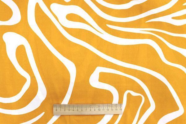 Штапель принт/бело-оранжевый 1374-PY/D#9/C#5