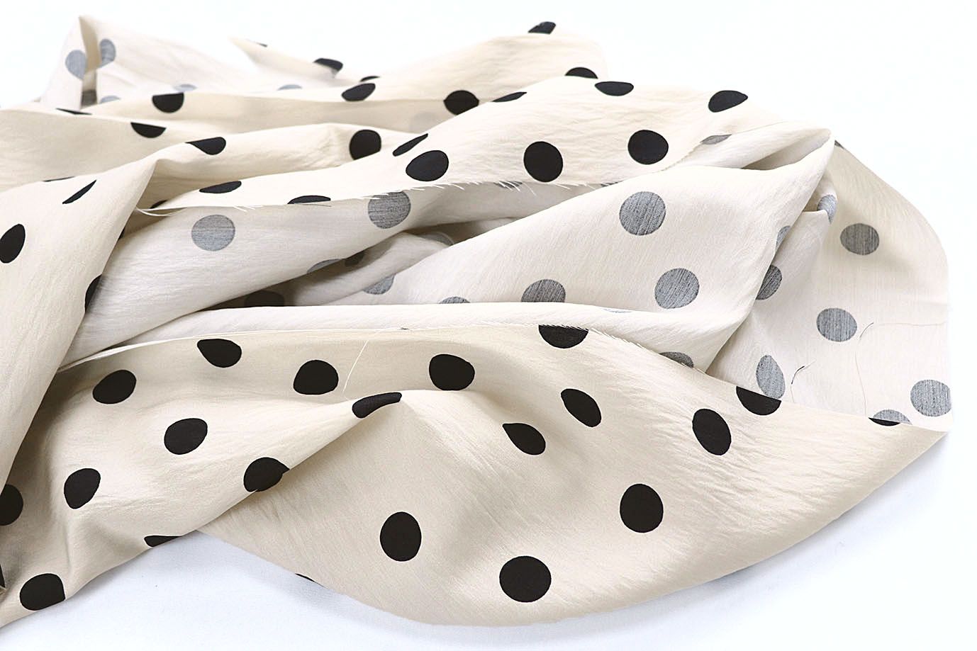 Купра принт/горох черный на светло-бежевом 4072-PY/D#1/C#1