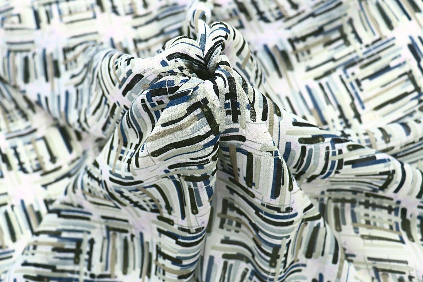 Шифон креп принт/сине-серый на белом 3639-PY/D#20/C#2