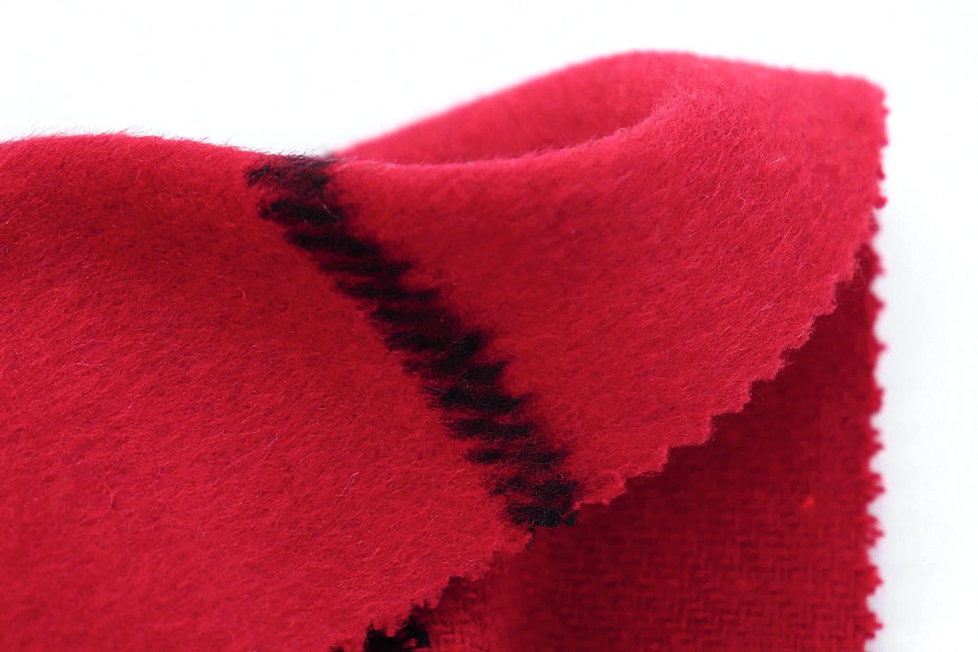 Пальтовая ткань принт/клетка черная на красном AP211001088/D#908-2104/C#5