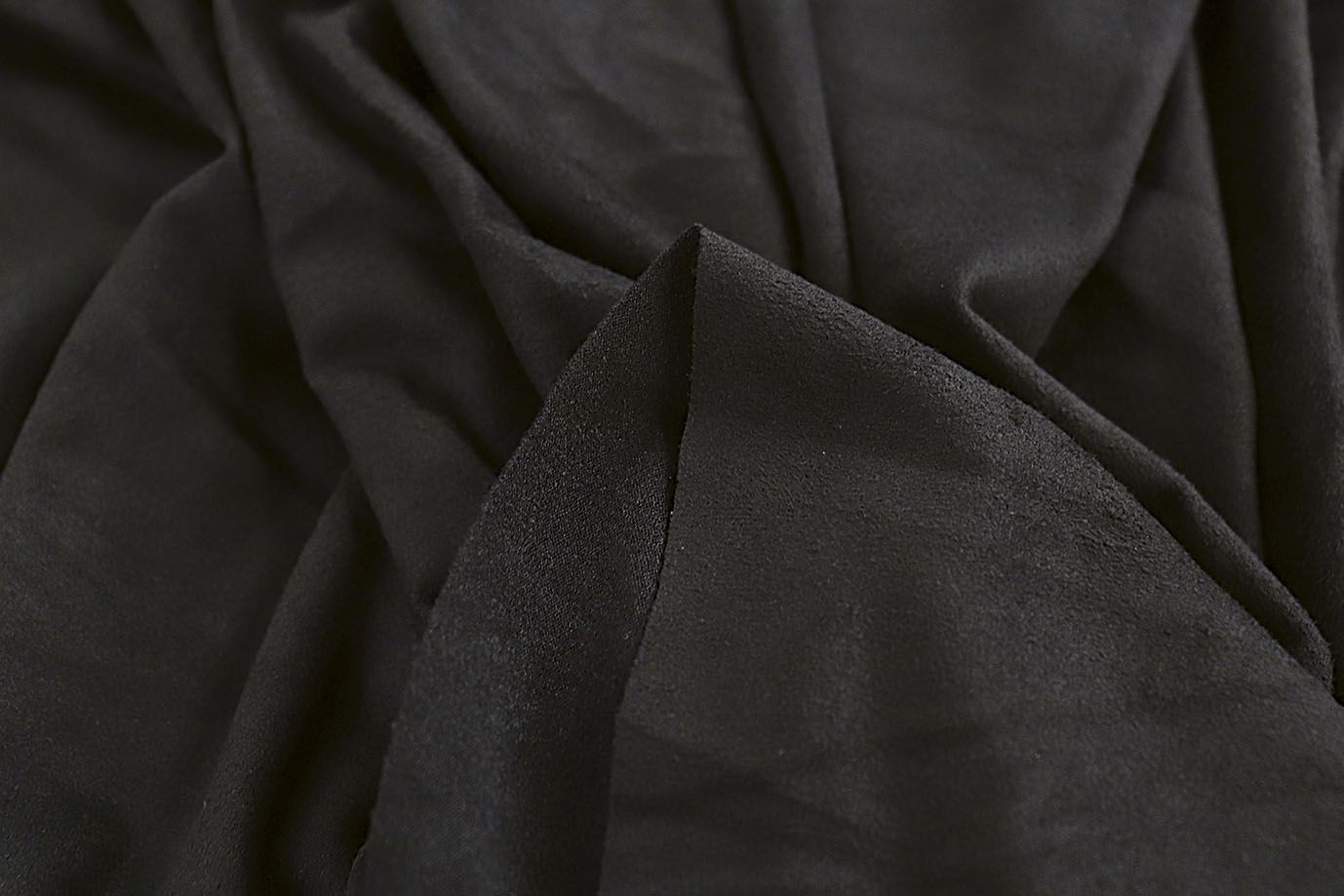 Замша стрейч тонкая/черный 3552-PY/C#9