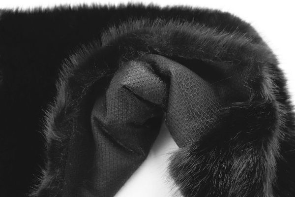 Искусственный мех "Песец" длинноворсовый/черный AP50503/D#289-220070-85/C#11