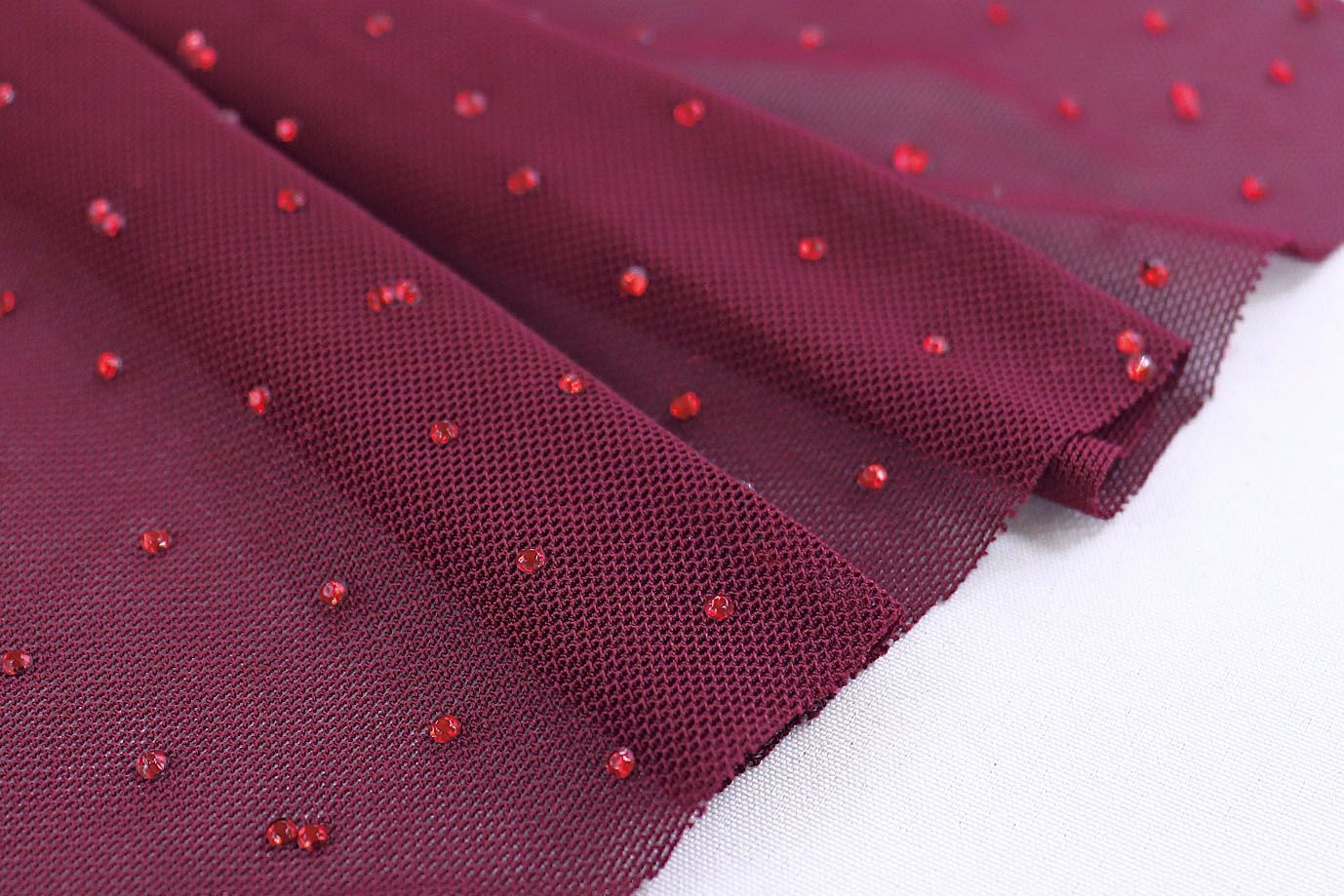 Сетка со стразами/бордовый 3783-PY/C#8
