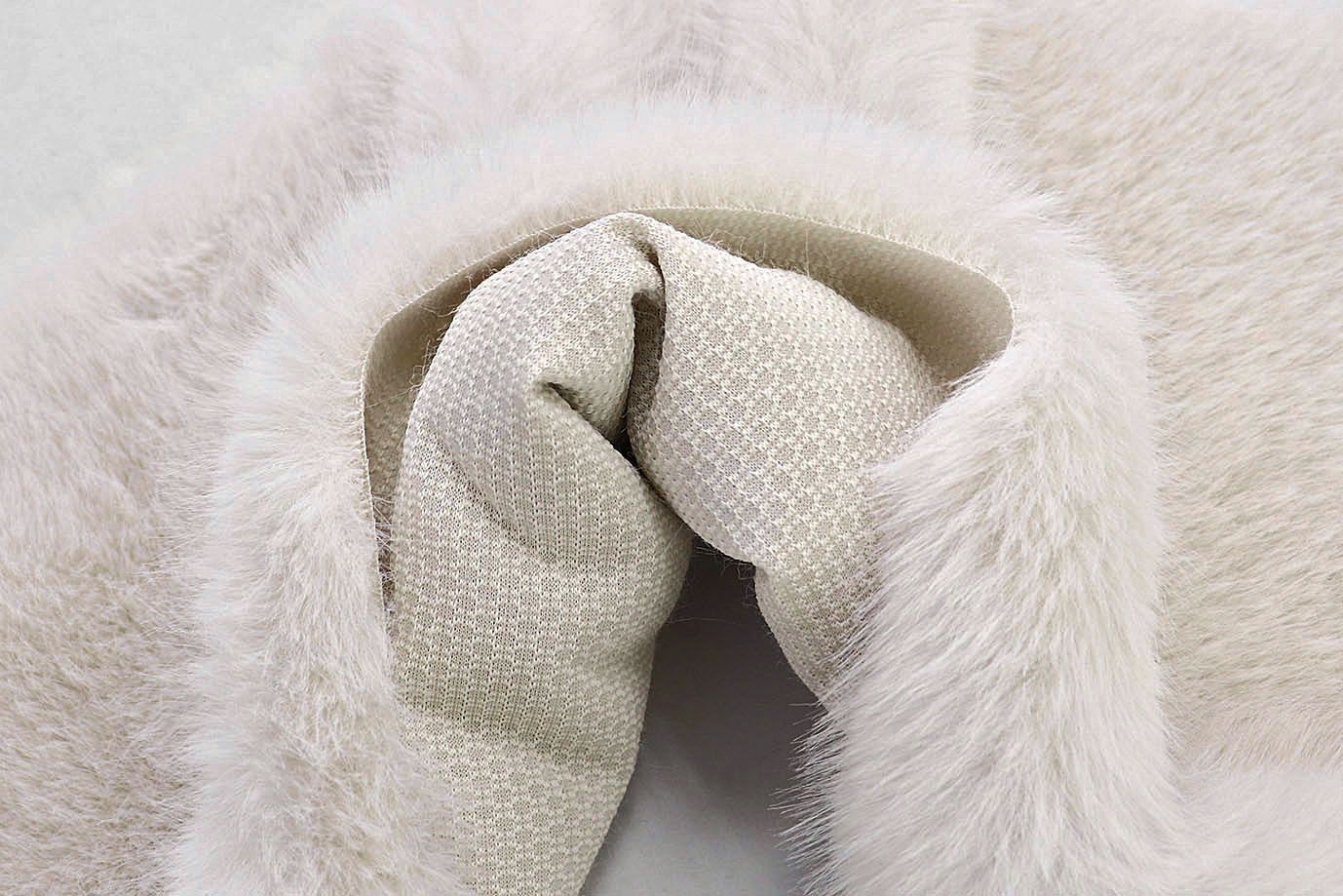 Искусственный мех "Песец" длинноворсовый/кремовый AP5091601/D#289-220070-85/C#I837