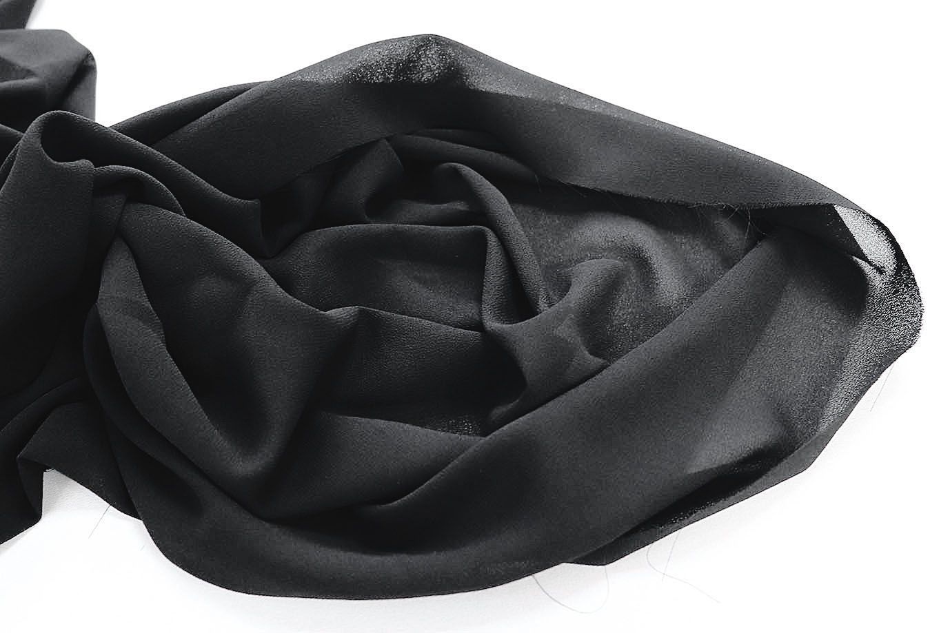 Шифон креп/черный SSR-858/C#3 (DT17411)