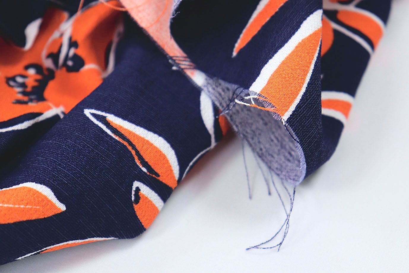 Лен БОХО принт/цветы оранжевые на фиолетовом 3383-PY/D#9768-203/C#2