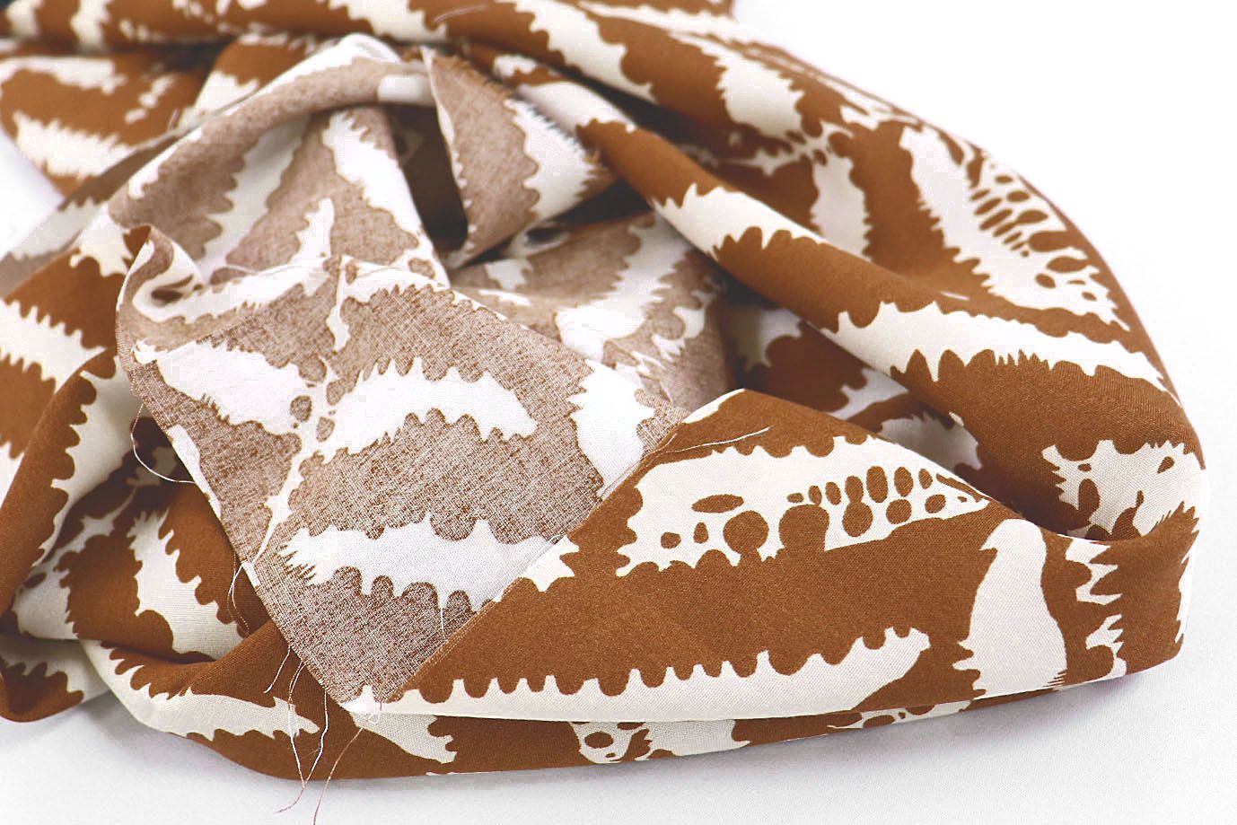 Штапель принт/бело-коричневый 1374-PY/D#45/C#4