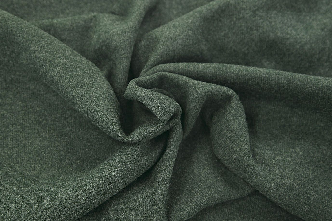 Трикотаж "Рибана" с начесом/зеленый 2823-PY/C#14