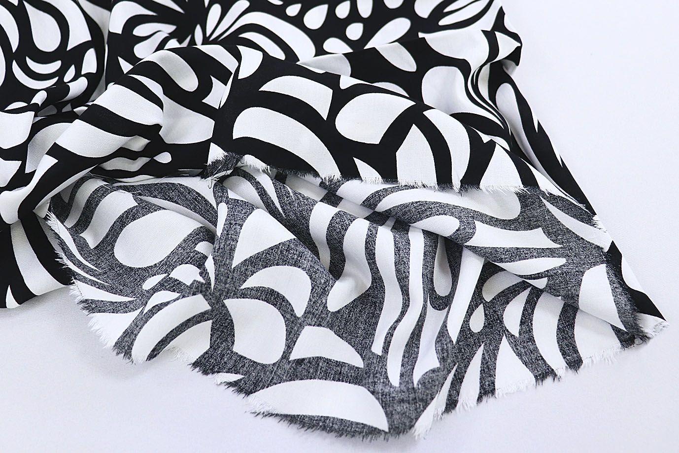 Штапель принт/черно-белый 1382-PY/D#9/C#4