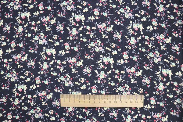 Шифон креп принт/цветы бело-розовые на черном 3639-PY/D#7/C#1