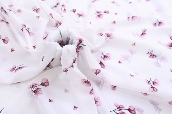 Шифон принт/цветы розовые на молочном 4241-PY/D#2/C#1