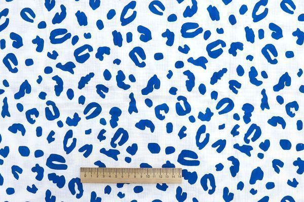 Муслин принт/синий на белом 1393-PY/D#5/C#3