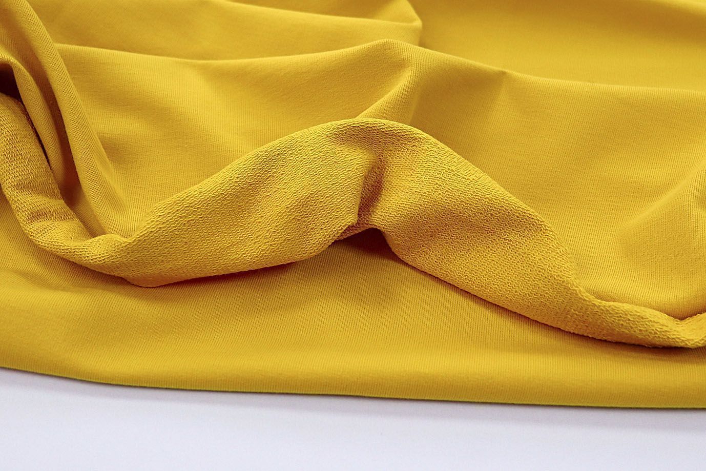 Трикотаж футер 2х нитка/желтый 0246/C#желтый 15-1046TPX