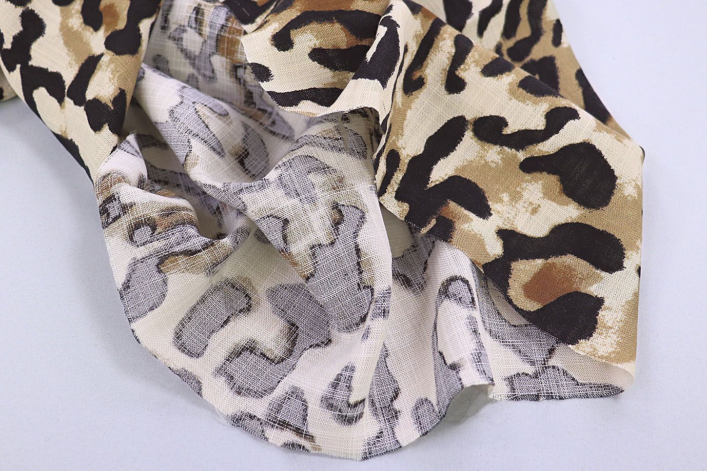 Лен TENCEL принт/черно-бежевый 3846-PY/D#7/C#1