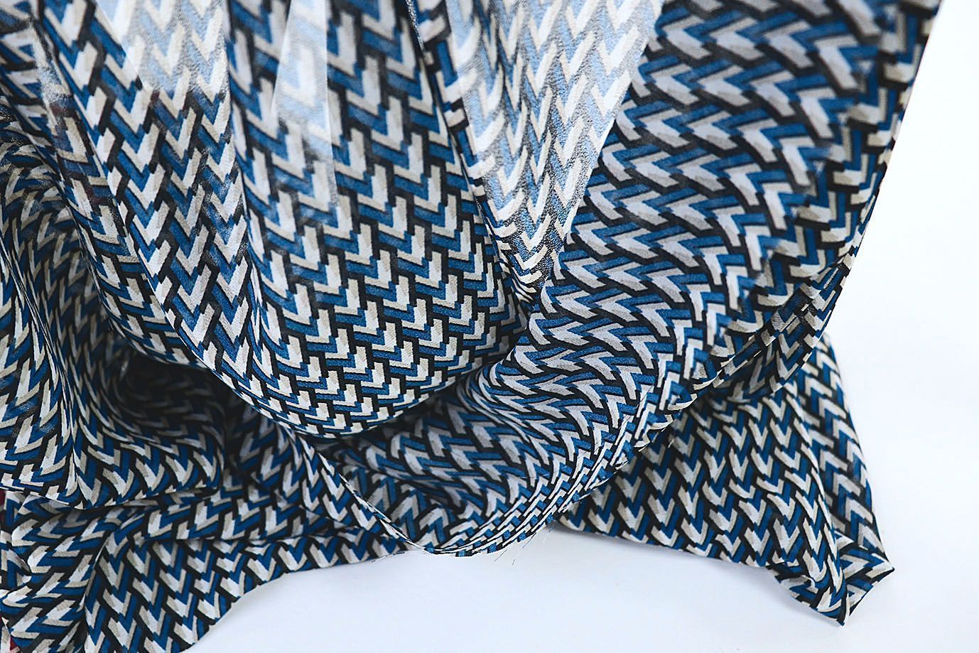 Шифон принт/черно-синий 3391-PY/D#9767-163/C#2