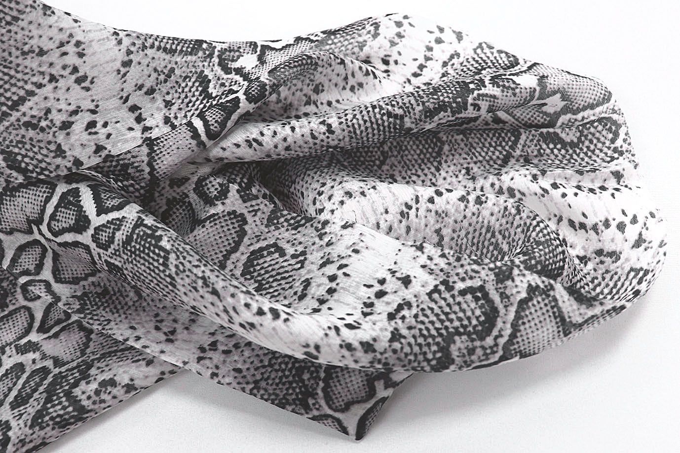 Вуаль принт/змея серо-белая 3890-PY/D#2/C#3