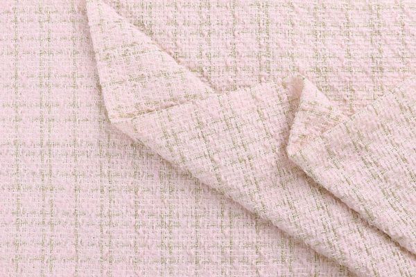 Костюмная ткань "Шанель" с люрексом/розовый 1421-PY/C#2