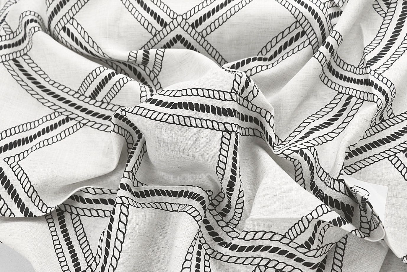 Лен слаб принт/черный на белом 4036-PY/C#3