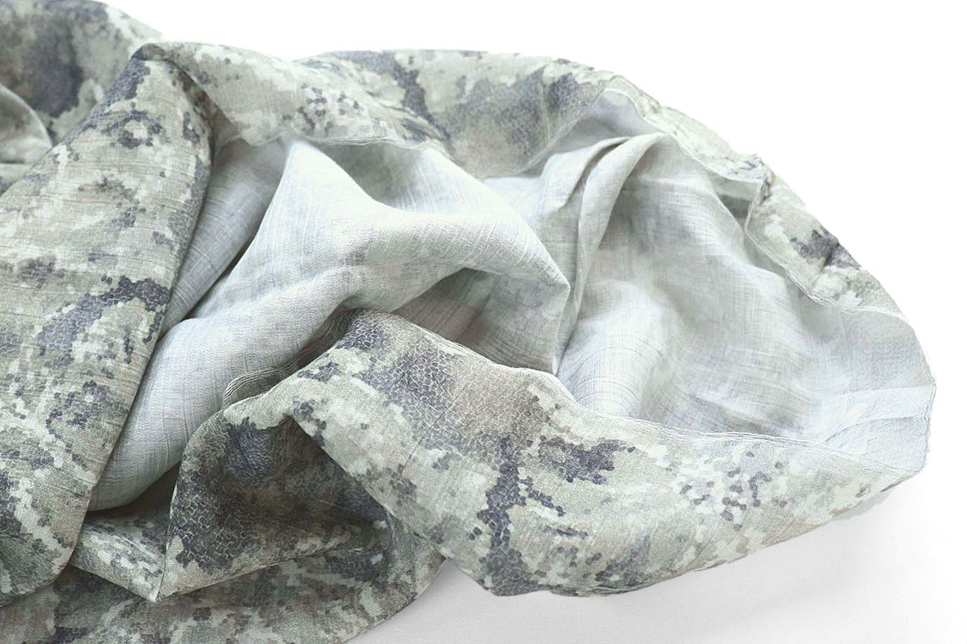 Лен "Медея" принт/цветы серые на фисташковом 4097-PY/D#10/C#1