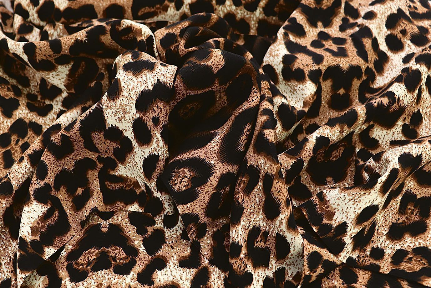 Штапель принт/леопард черно-коричневый на бежевом 3861-PY/D#9/C#2