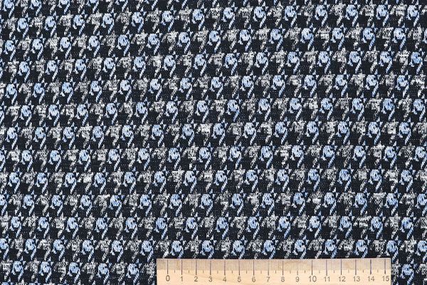 Трикотаж жаккард принт/бело-голубой 3257-22-PY/D#14/C#3