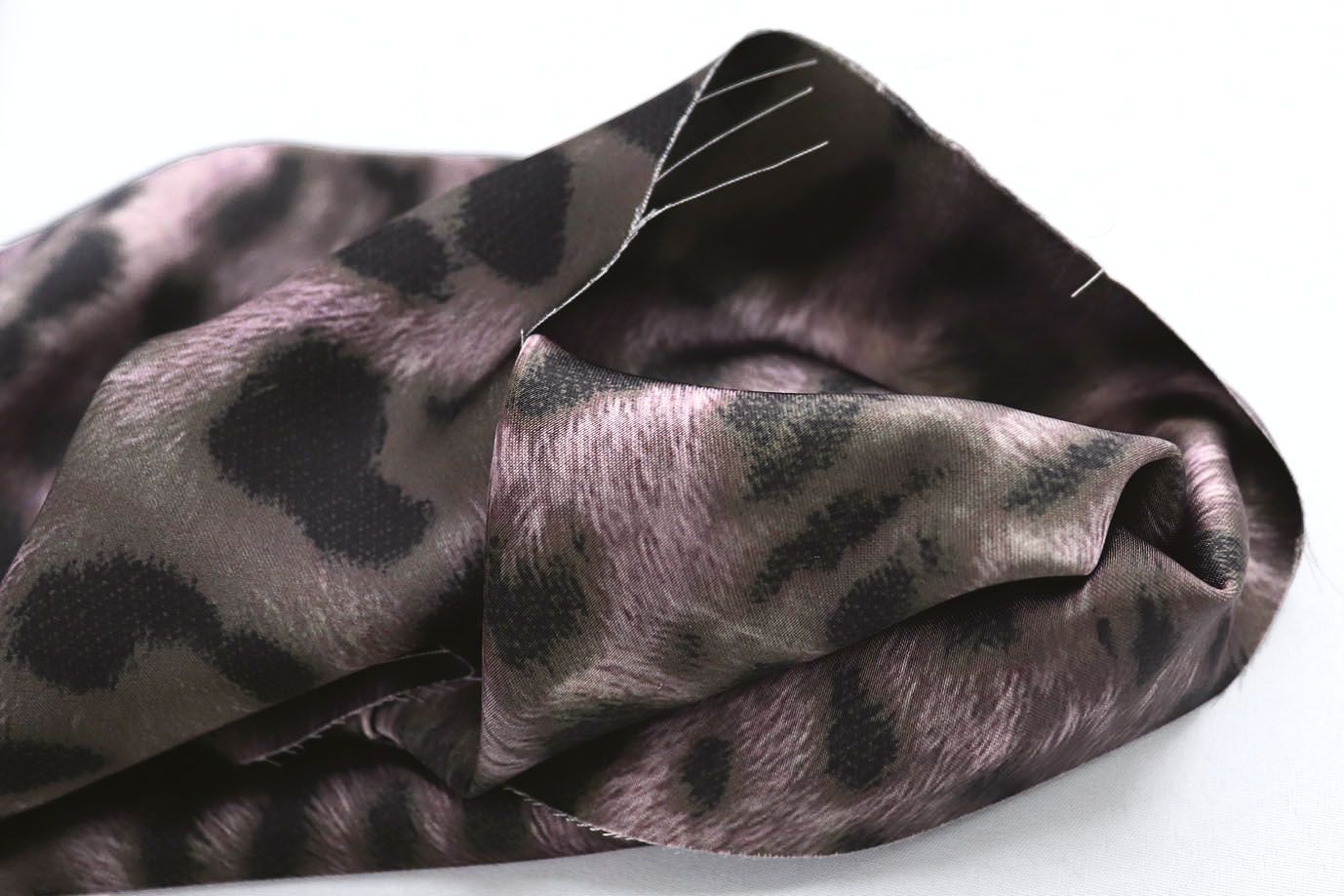 Сатин "Шакира" стрейч двусторонний принт/черно-розовый 3887-PY/D#3/C#1