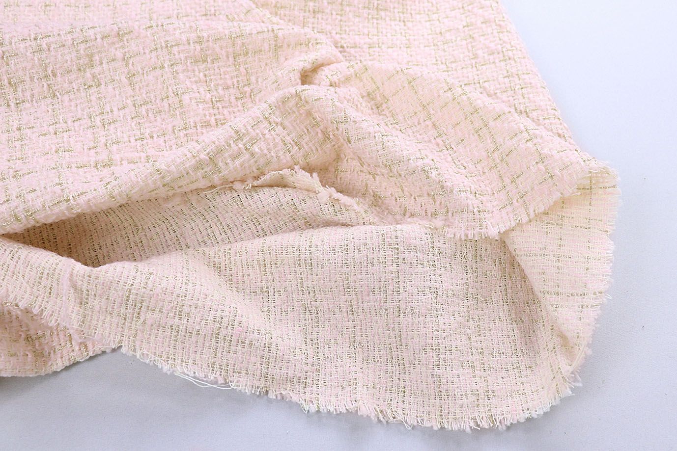 Костюмная ткань "Шанель" с люрексом/розовый 1421-PY/C#2