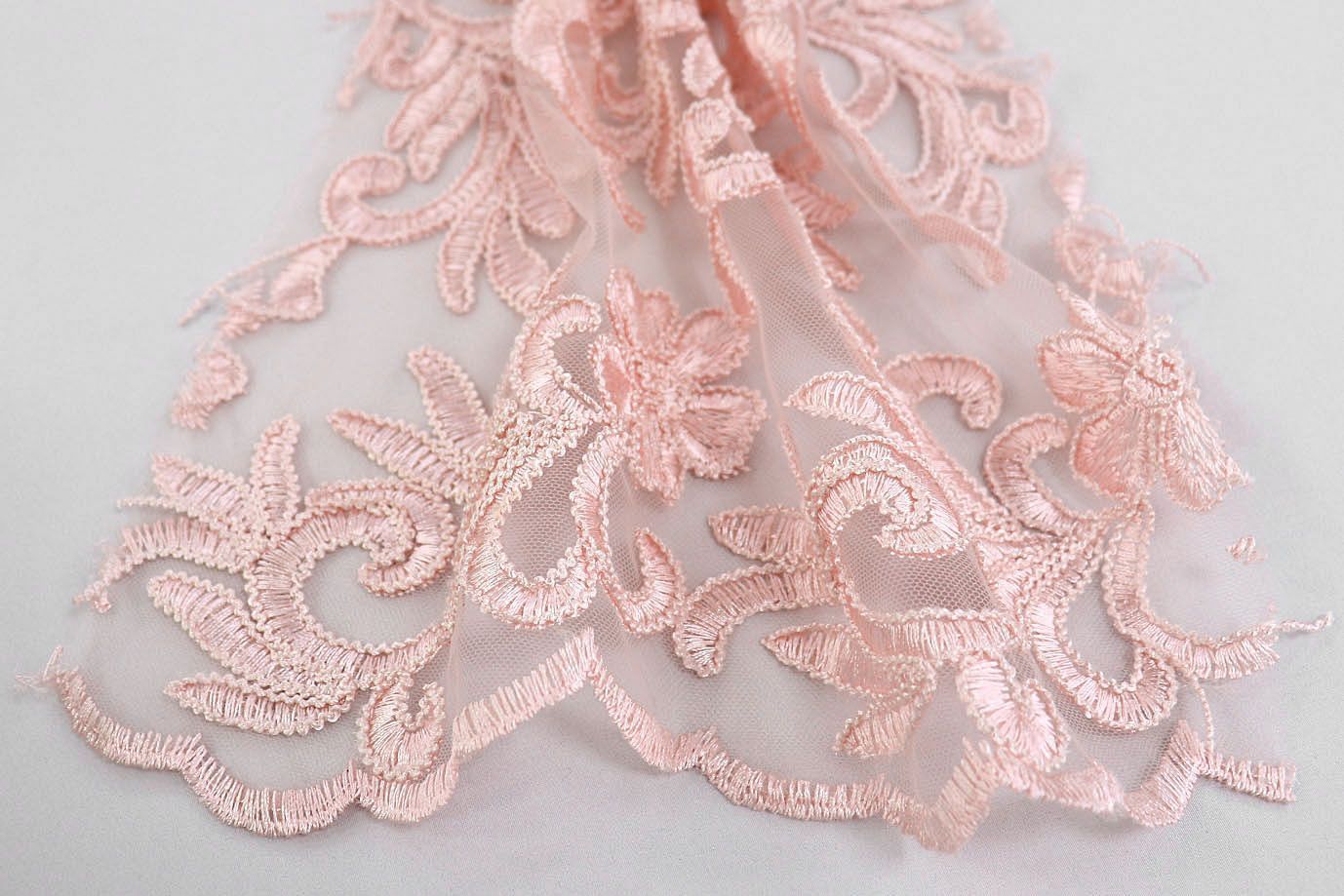 Сетка с вышивкой/розовый 2041/D#1/C#3