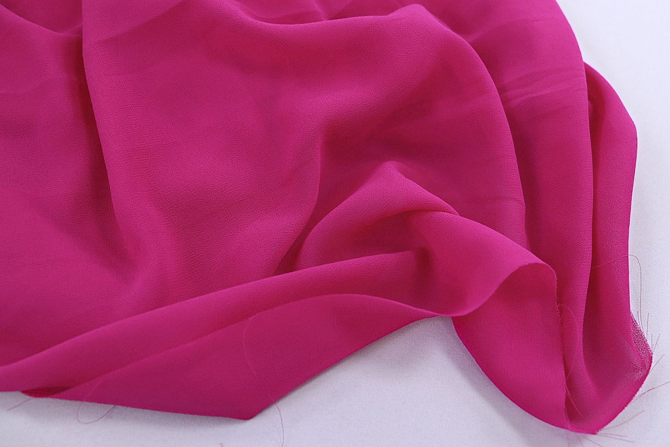 Шифон "Сахар" креп/фуксия SSR-832/C#6 (16974)