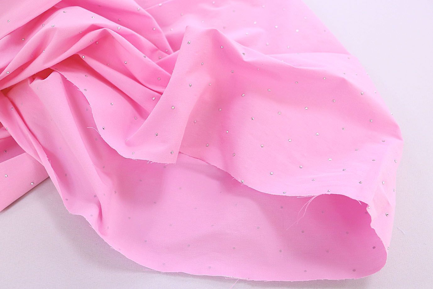 Хлопок нейлон со стразами/ярко-розовый 3796-PY/C#4