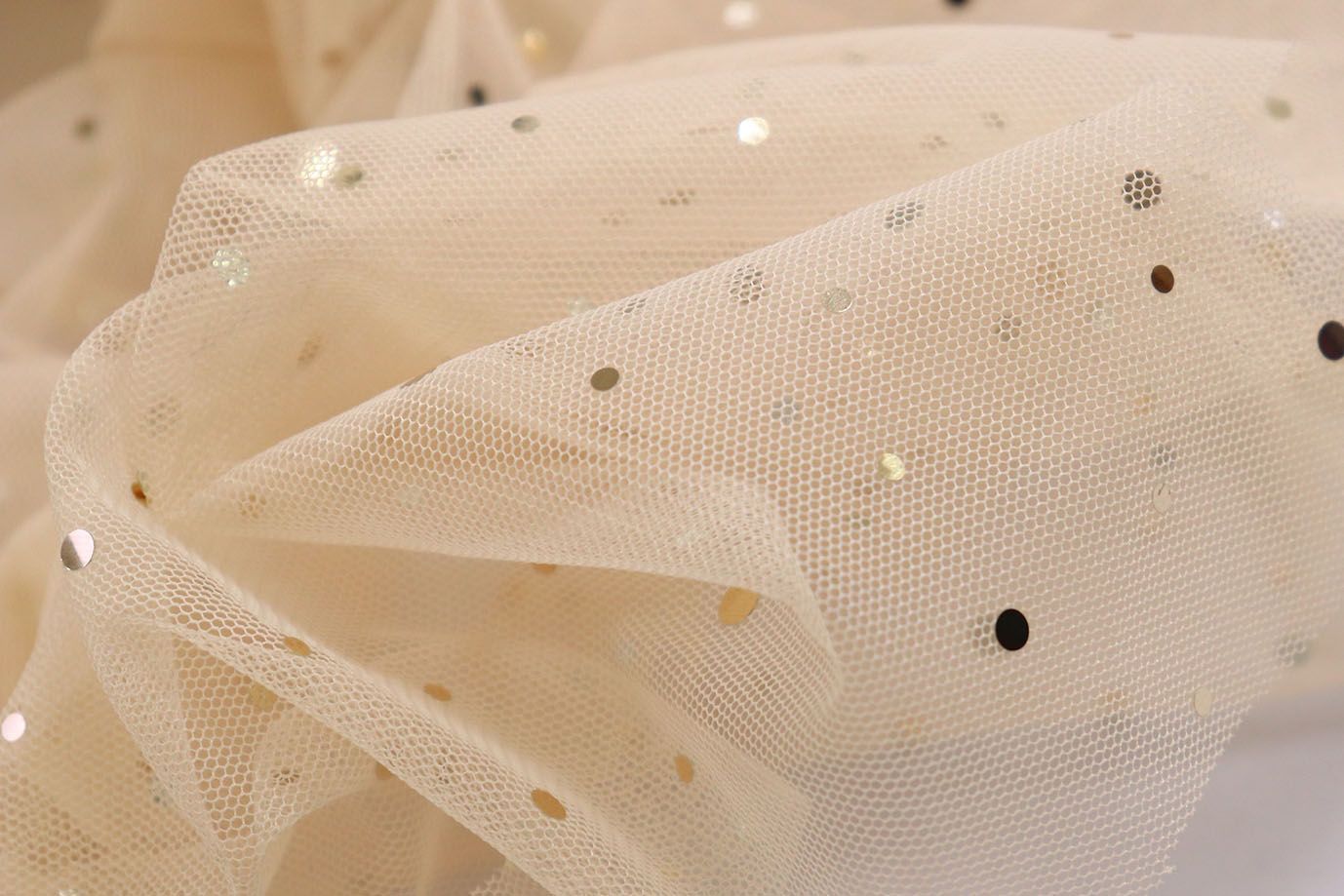 Сетка с пайетками/бежевый SS-26264/D#1/C#3 (ярд)